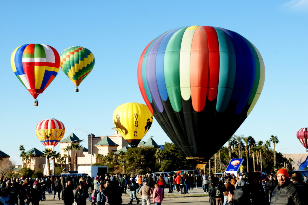 Photo gallery Colorful hot air balloons fill Mesquite skyline during