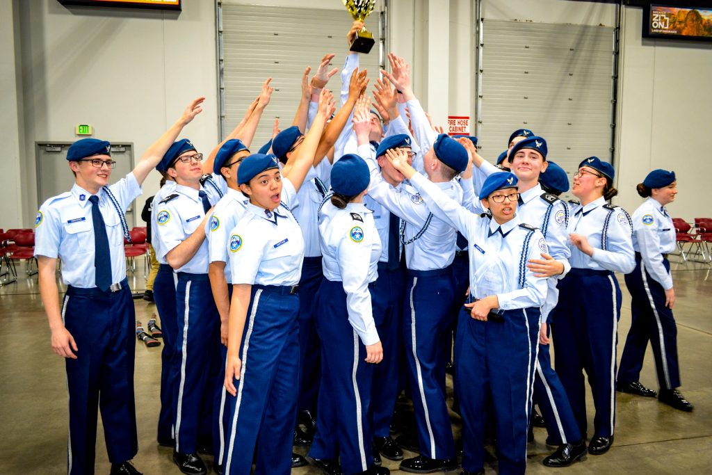 ‘Meet our thunder’ Junior ROTC cadets drill at state championships in
